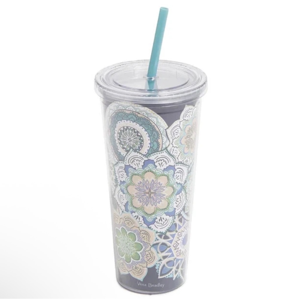 Vera Bradley 24oz Floral Travel Tumbler - Sketched Medallion